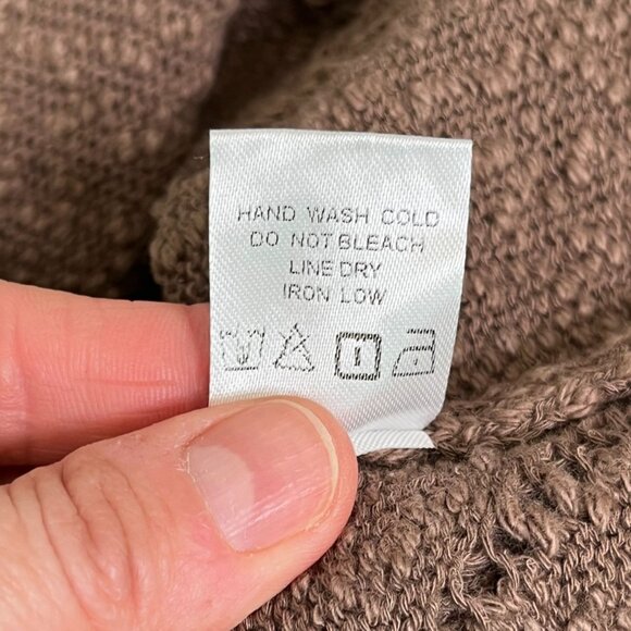 Heyson Textured Knit Chevron Pattern Sweater Mocha Brown NWT Size Small - Picture 8 of 9